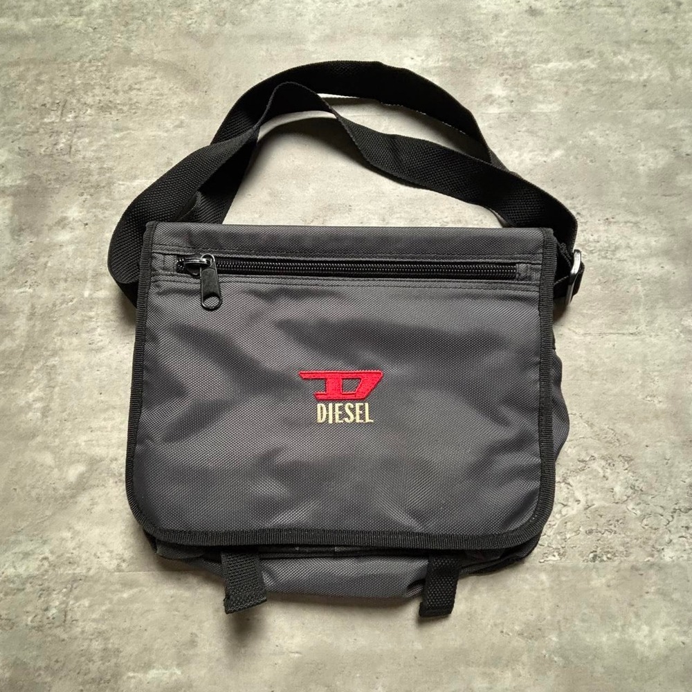 Diesel Multi Pocket Bag Mens OS Grey Vintage Japanese Messenger Bag